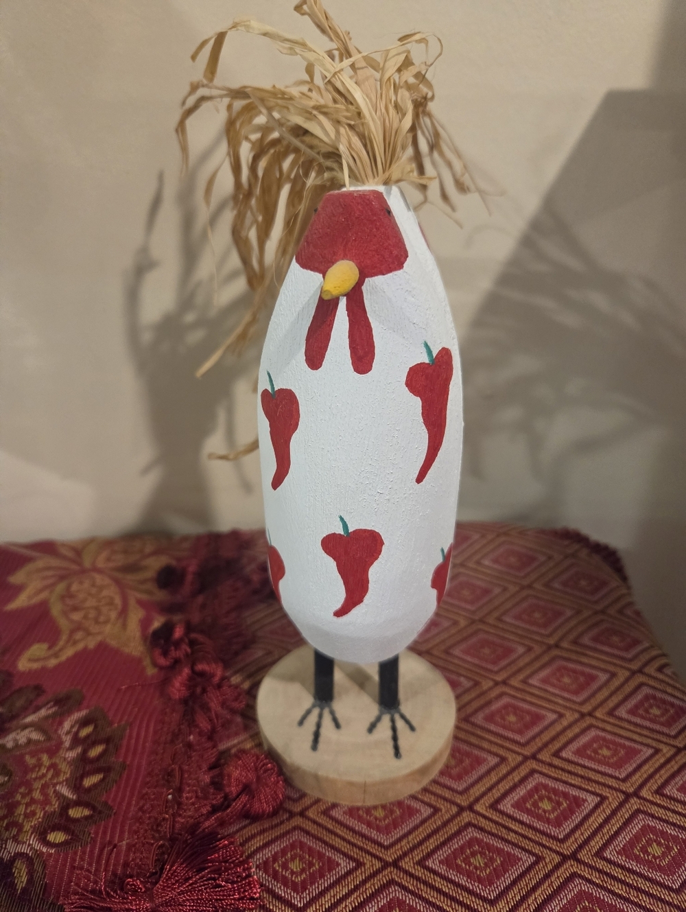 Collectible Handpainted Folk Art Chickens by Navaho artist Alonzo Herbert